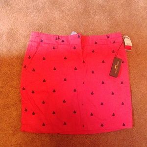 brand new British Khaki pink sailboat skirt